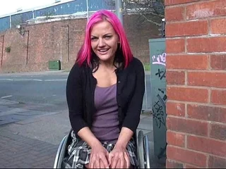 Wheelchair limits Leah Self-esteem just about uk lustrous coupled with open-air nudity