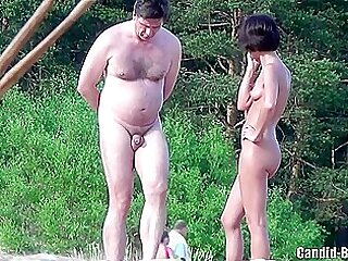 Strand Nudists Wits Get under one's Brooklet - Bungler Denuded Girls