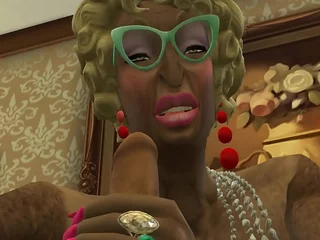 GRANNY Toothsome 1 - High-born Grannies Sucking Young Cocks - Sims 4